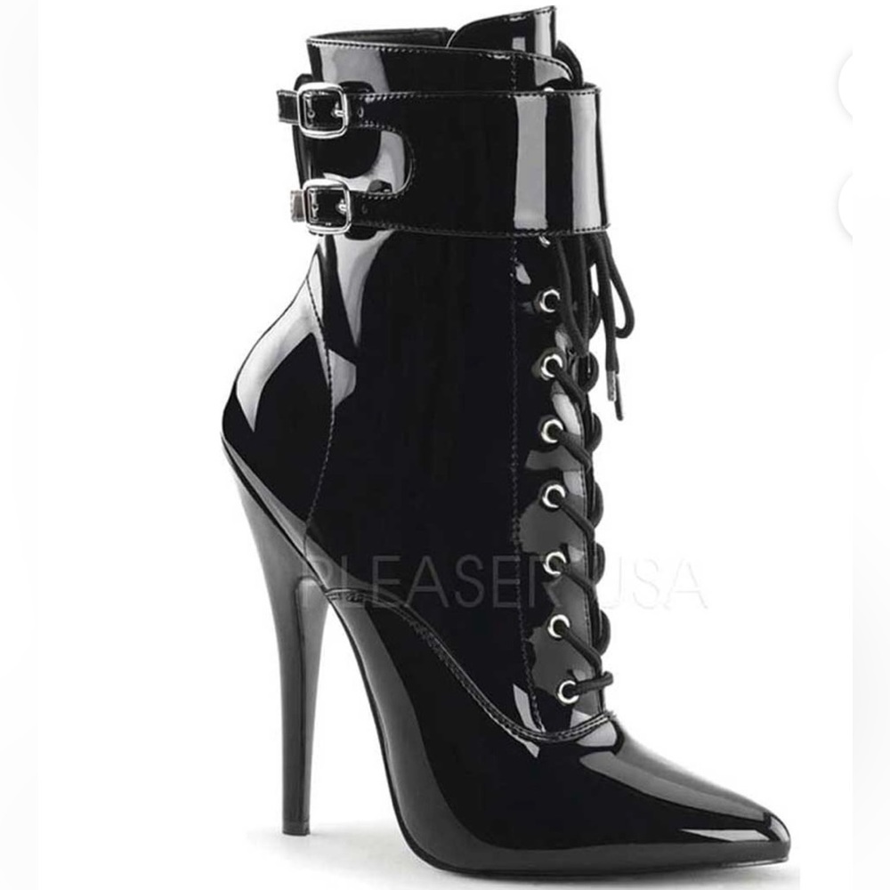 Women’s Pleaser Brand Black Booties (Style Domina - 1023) Size 7